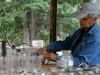 Gitksan elder canning salmon